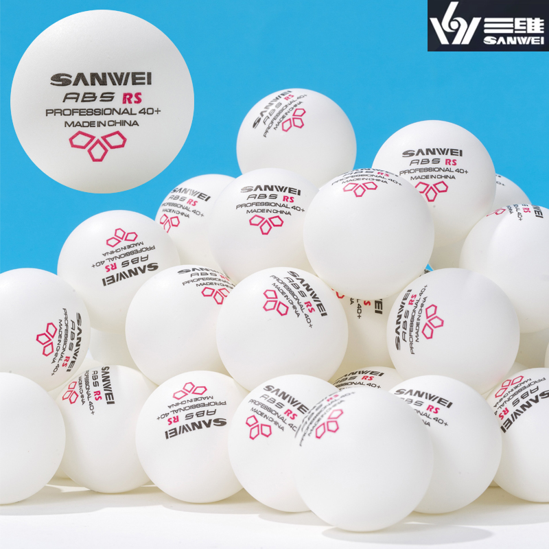 Table Tennis How To Play - SANWEI RS40+ 3-Sterne-Tischtennisbälle, genähtes ABS, neues