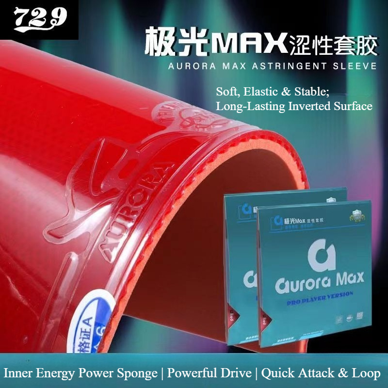 Table Tennis Rubber - 729 Friendship Aurora Max Tischtennisbelag Nicht-Klebender