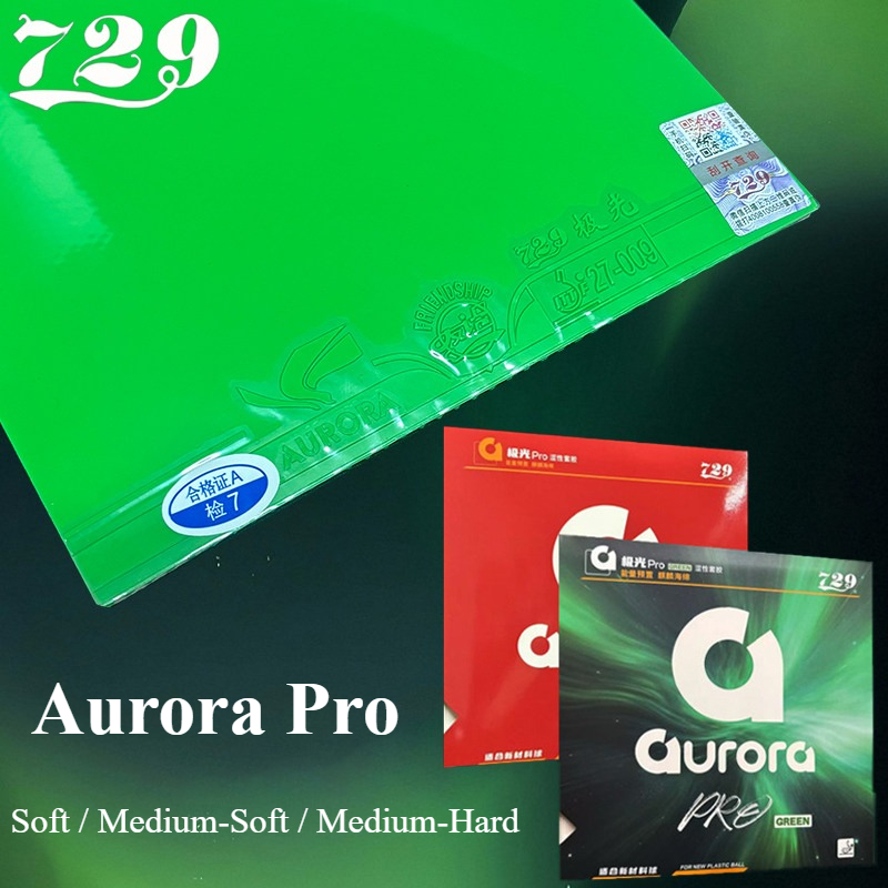 Table Tennis Rubber - 729 Friendship Aurora Pro Green Tischtennisbelag,