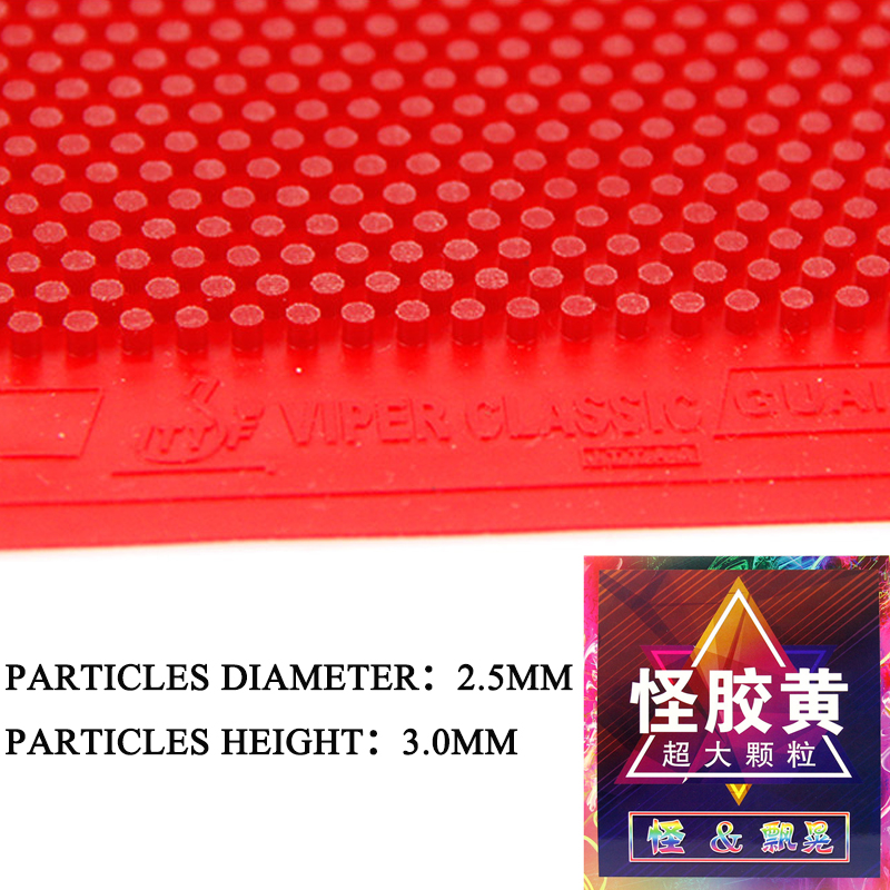 Table Tennis Rubber - VIPER CLASSIC Tischtennis-Gummi, extragroße Partikel, 3,0