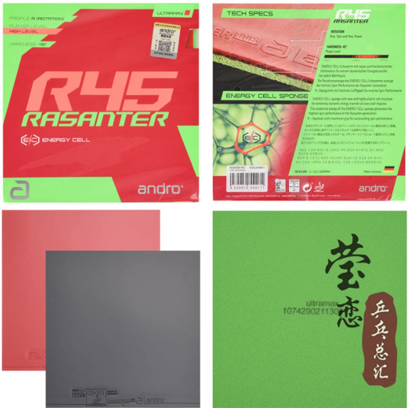 Andro Rasanter R45 47 50 C45 4 – Table Tennis Rubber Bewertung und Preis