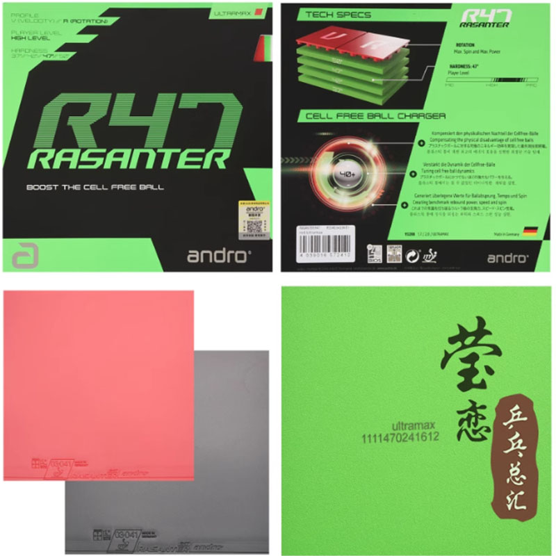 Andro Rasanter R45 47 50 C45 4 – Table Tennis Rubber Bewertung und Preis
